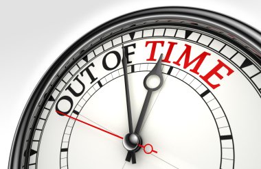 Out of time concept clock clipart