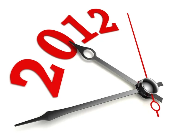 Año nuevo 2012 reloj conceptual — Foto de Stock