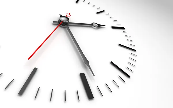 Time clock closeup on whte — Stock Photo, Image