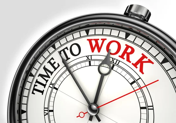 Time to work concept clock — Stock Photo, Image