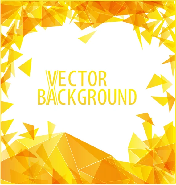Triángulo abstrac oro amarillo — Vector de stock