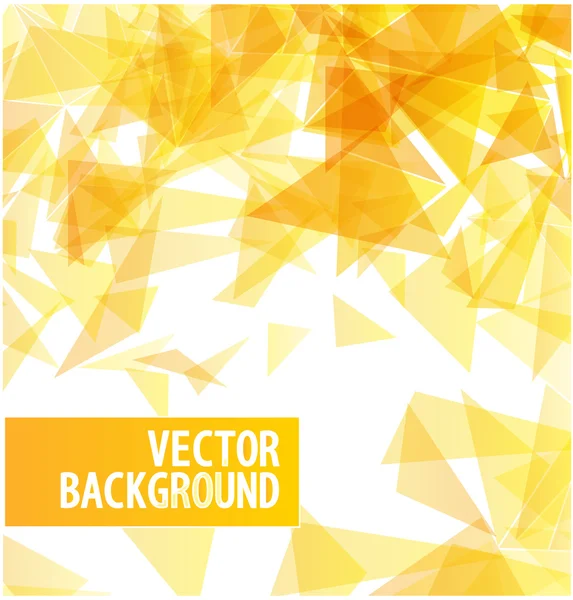 Gele gouden driehoek abstract — Stockvector