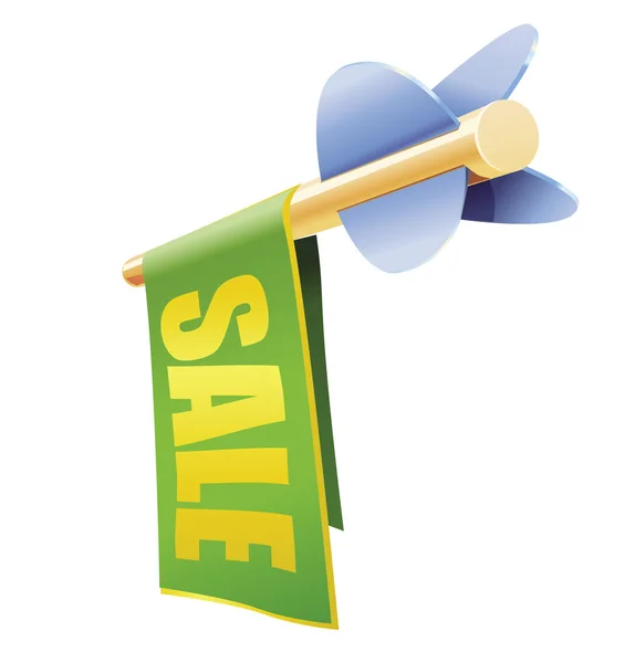 Sale banner. wooden arrow — Stock Vector
