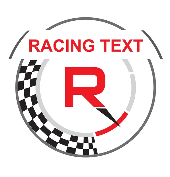 Racing emblem med en plats för din exempeltext Royaltyfria illustrationer