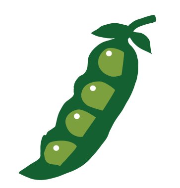 Peas green cartoon vector clipart