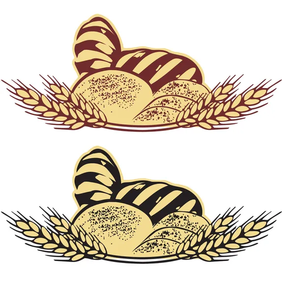 Illustrazione vettore del pane di grano — Vettoriale Stock