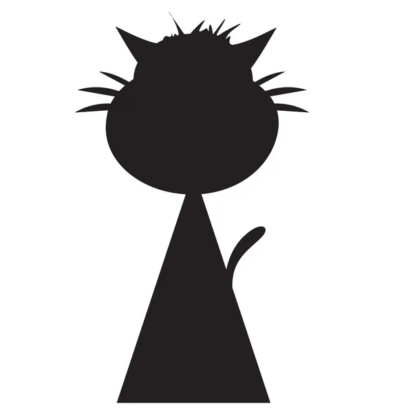 Cheshire cat silhouette black — Stock Vector
