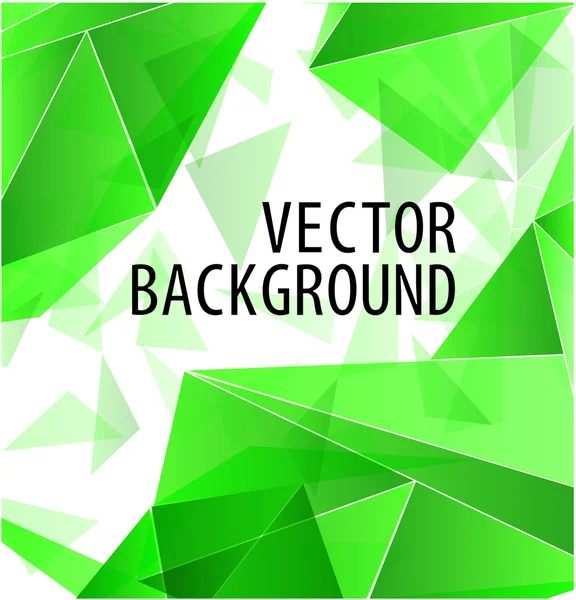 Grünes Dreieck abstrakter Vektorhintergrund — Stockvektor
