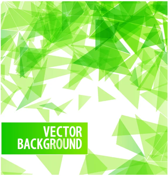 Fondo de vector abstracto triángulo verde — Vector de stock