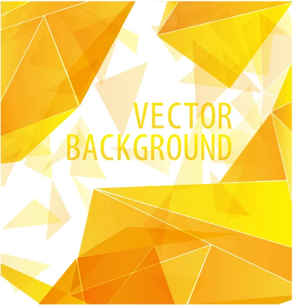 黄色の金三角形の抽象的なベクトルの背景 — ストックベクタ