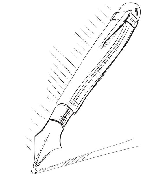 Dibujo de pluma de tinta — Vector de stock