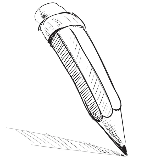 Kalem kroki karikatür vektör çizim — Stok Vektör