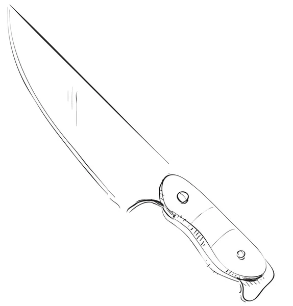 Cuchillo icono de boceto — Vector de stock