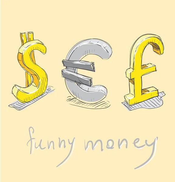 Dollar, euro, livre — Image vectorielle