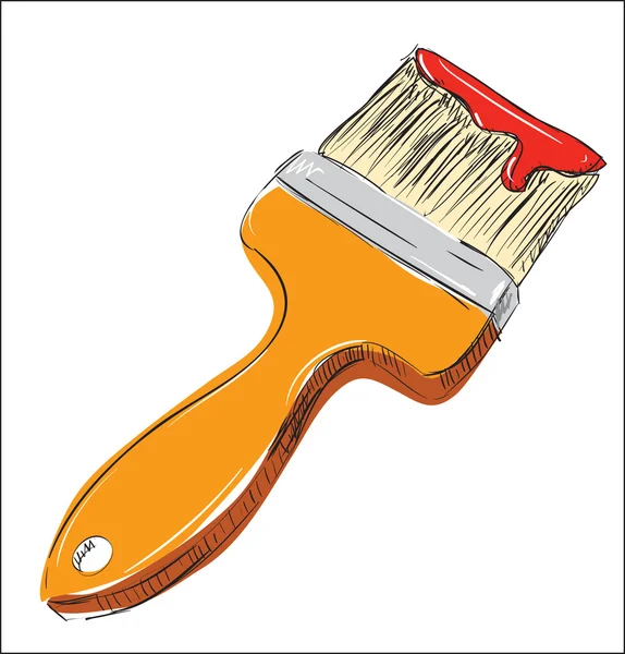 Croquis couleur peinture pinceau — Image vectorielle