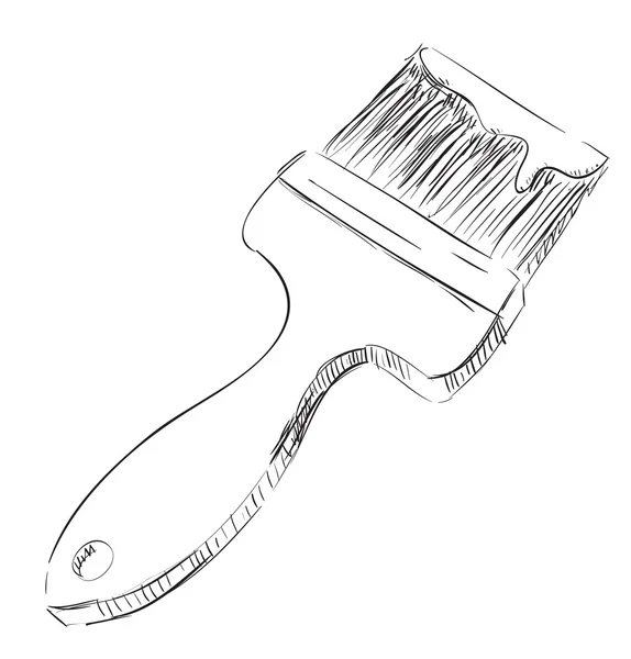 Boceto icono cepillo — Vector de stock