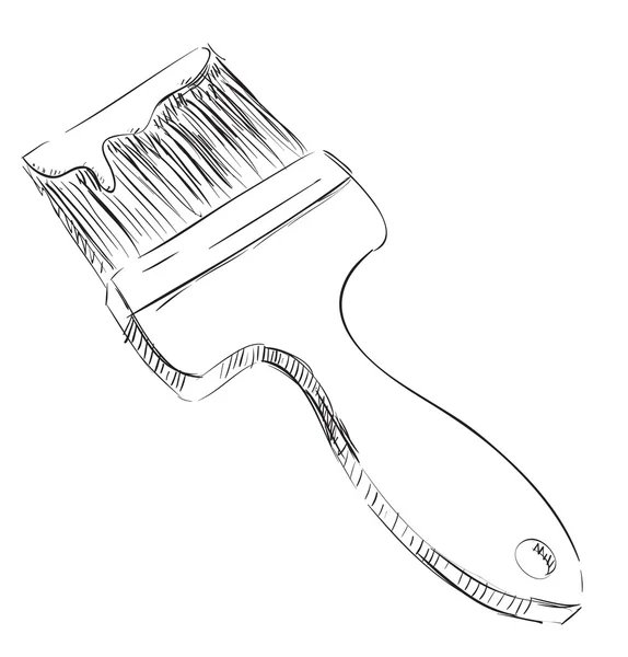 Brush icon sketch — Stock Vector