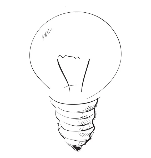 Light bulb sketch — Stock Vector