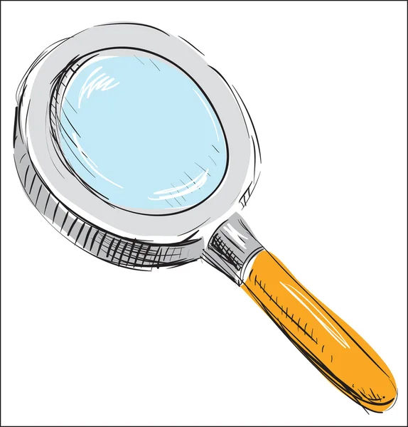 Magnifying glass search find — Stock Vector