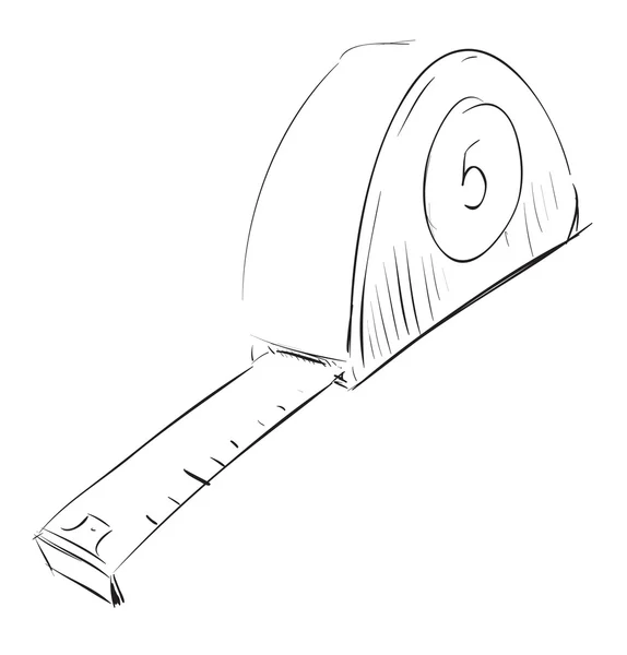 Ruban mesure icône croquis style — Image vectorielle