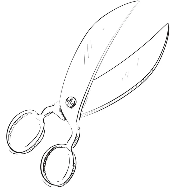 Sketch scissors icon — Stock Vector