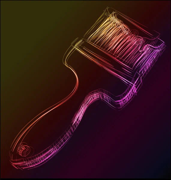Icône de croquis au pinceau lumineux — Image vectorielle