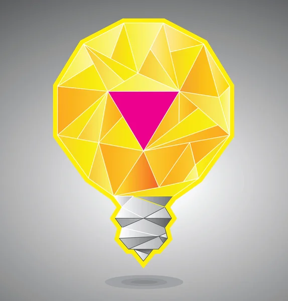 Light bulb with magenta accent — 스톡 벡터