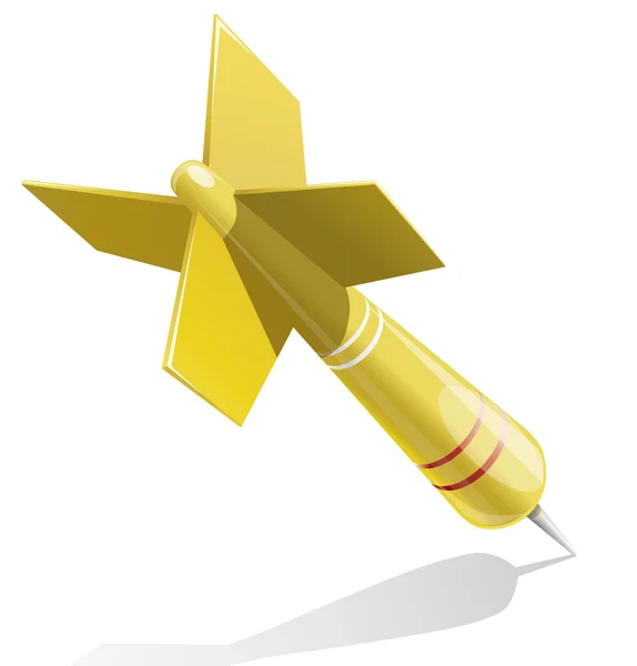 DART cíl cíl žlutého vektoru — Stockový vektor