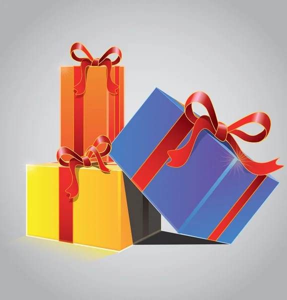 Νέο έτος και δώρα Χριστουγέννων — Διανυσματικό Αρχείο