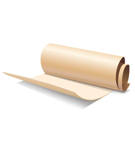 Alte gelbe Papierrolle — Stockvektor