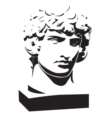 Apollo classic bust and head clipart