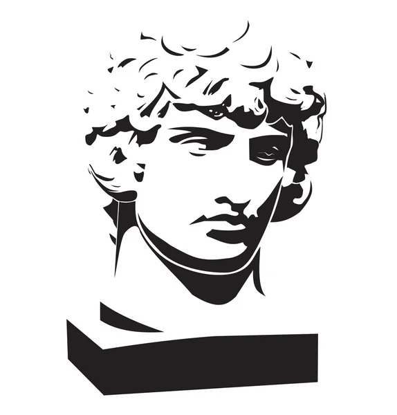 Apollo buste classique et la tête — Image vectorielle