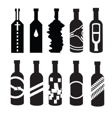 Vector bottles clipart