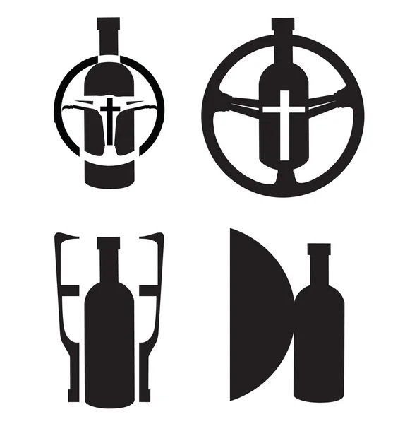 Wektor butelek symboli — Wektor stockowy