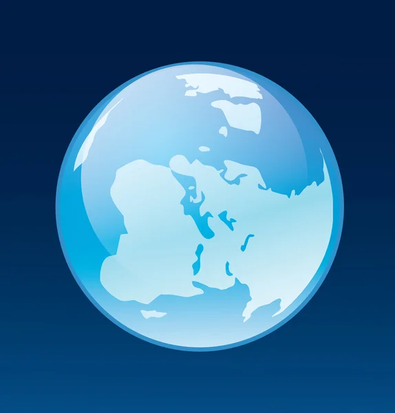 蓝色的地球图标 — 图库矢量图片