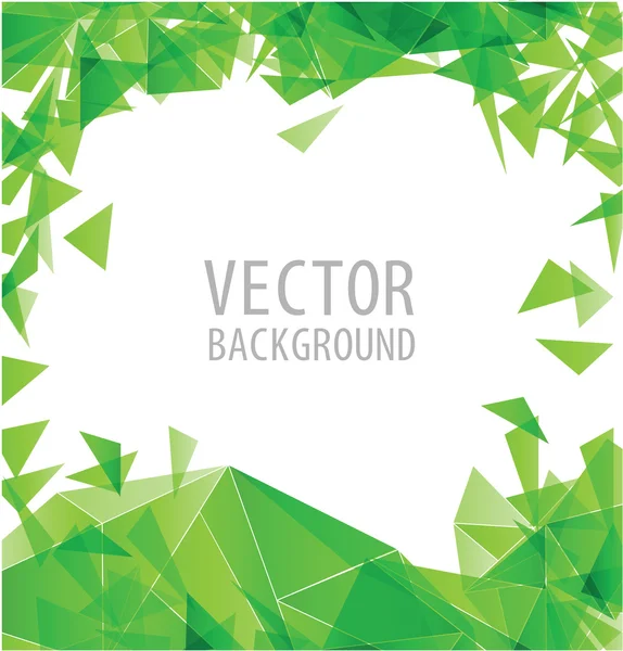 Green triangle abstract vector — Stock Vector