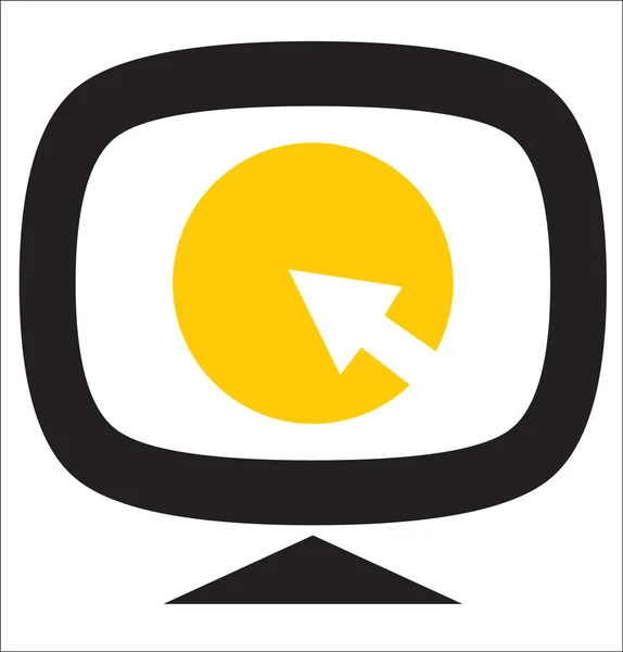 Logo du moniteur vectoriel — Image vectorielle