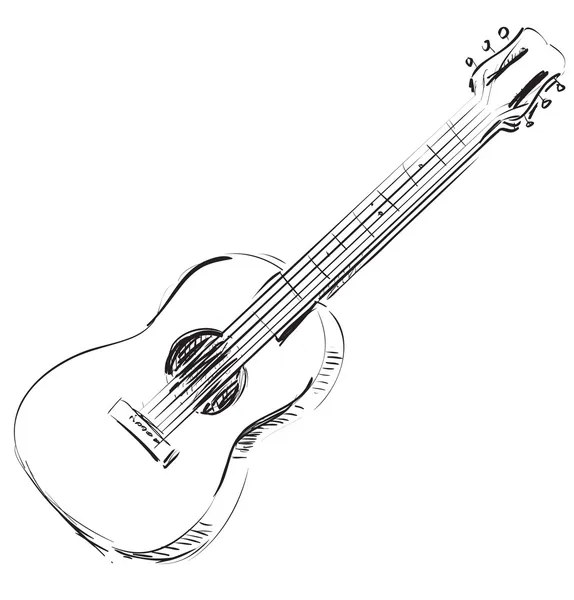 Vektor gitarr skiss Royaltyfria illustrationer