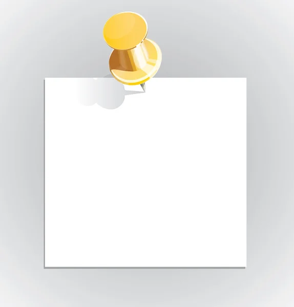 Papier & broche jaune — Image vectorielle