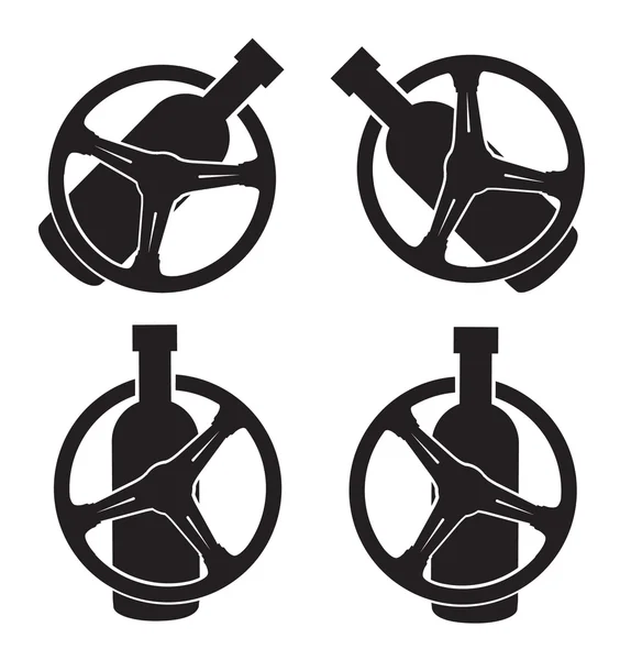 Anti-alkolik sembolleri — Stok Vektör