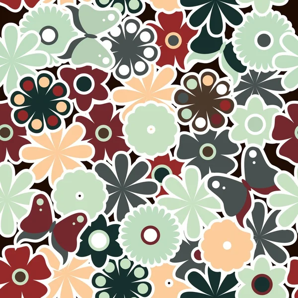Cute spring pattern — Stock Vector