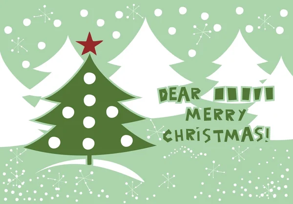Cartolina di Natale — Vettoriale Stock