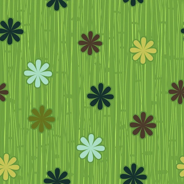 Трава і квітка безшовний візерунок — стоковий вектор