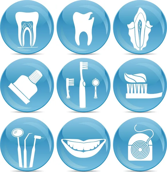 Icone dei denti — Vettoriale Stock