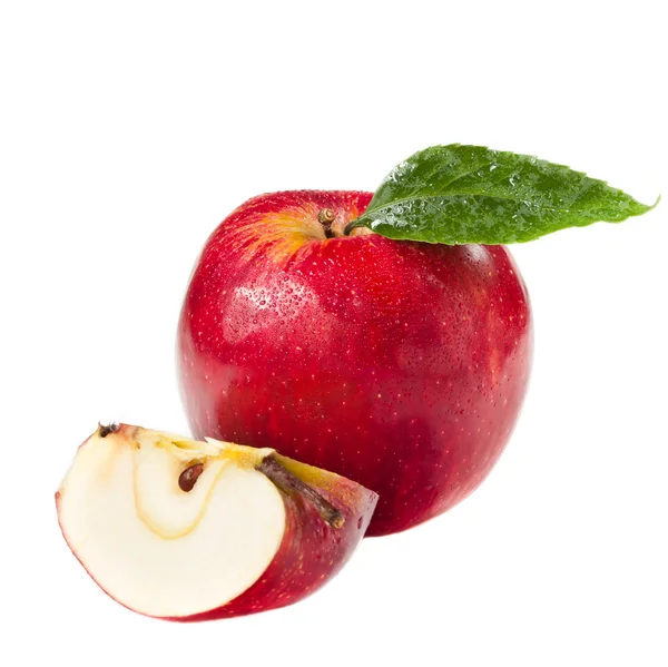 Červené jablko. — Stock fotografie