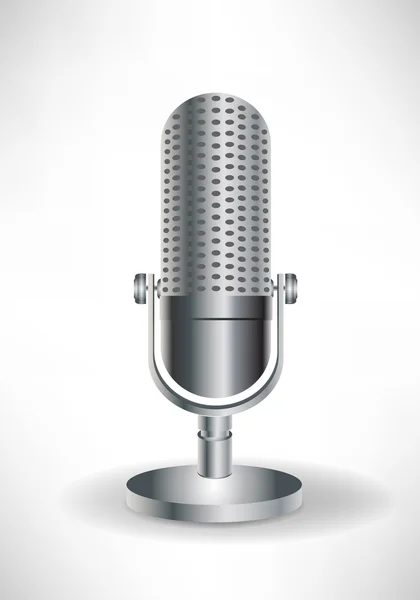 Простой ретро-микрофон — стоковый вектор