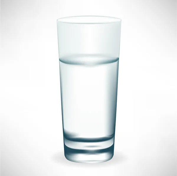Einfaches hohes Glas Wasser — Stockvektor