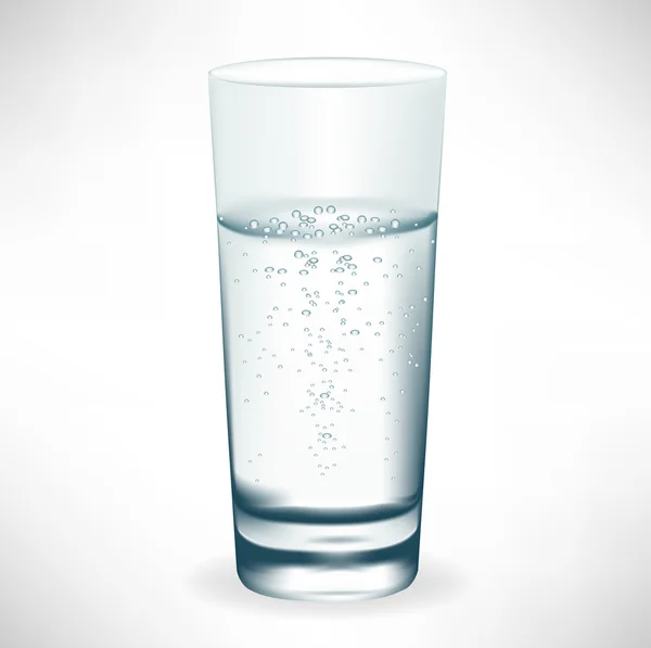 Vidro alto simples de água mineral — Vetor de Stock