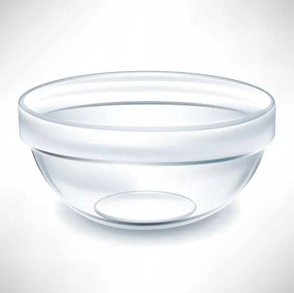 Simple transparent empty bowl — Stock Vector