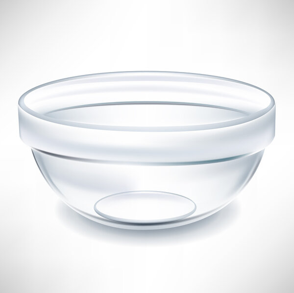 simple transparent empty bowl